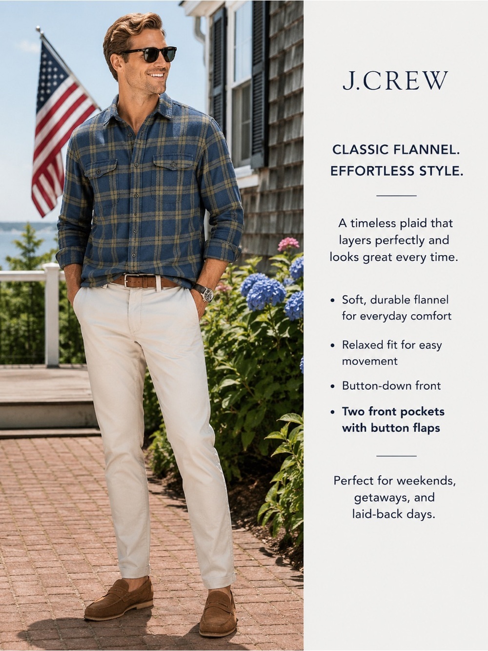 J.Crew New York Sportsmen’s Outfitter Flannel Shirt Men’s Large Plaid